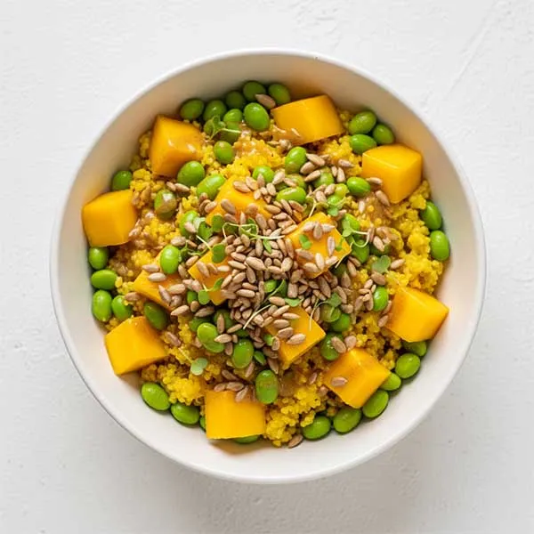 Golden Mango & Edamame Power Bowl with Toasted Sun-Seeds